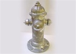 Silver Aged Fire Hydrant